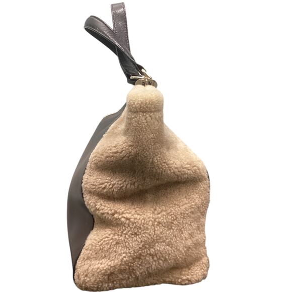 NWOT Diane Von Furstenberg Women’s Designer Handbag Leather and Shearling - Picture 4 of 7